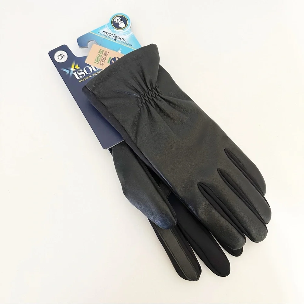 Isotoner NWT Black S/M Touchscreen Gloves - Picture 4 of 7